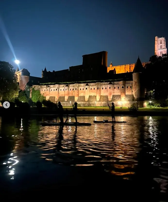 Sortie full moon en paddle sur le Tarn